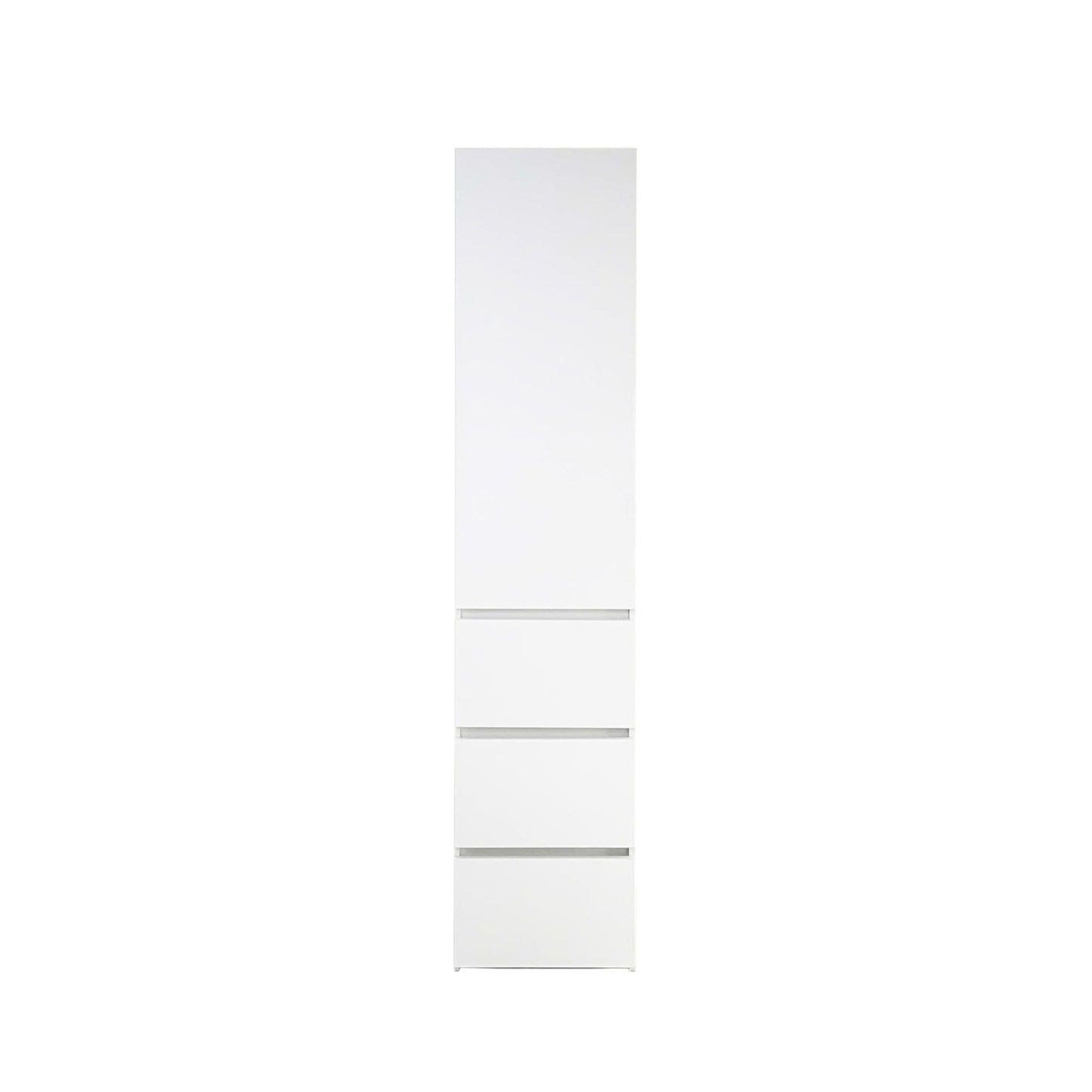 Elise - Slim Modular Wood Closet Cabinet With Drawers In Durable Melamine And Wood 71" Height - White