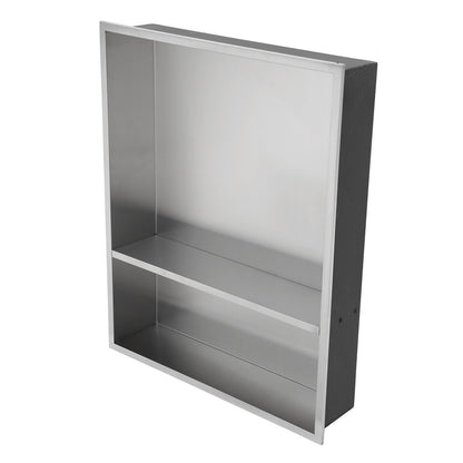 Modern Stainless Steel Shower Niche Double Shelf For Bathroom