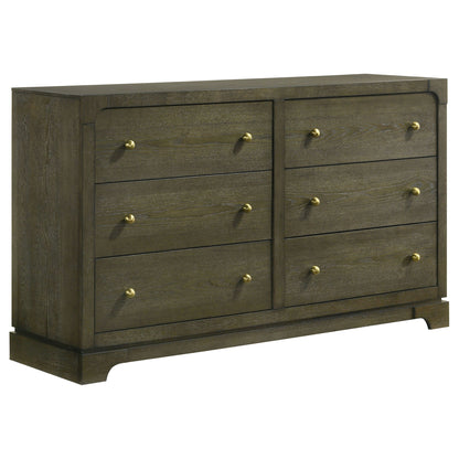 Sundance - 6 Drawer Dresser Cabinet - Dark Brown