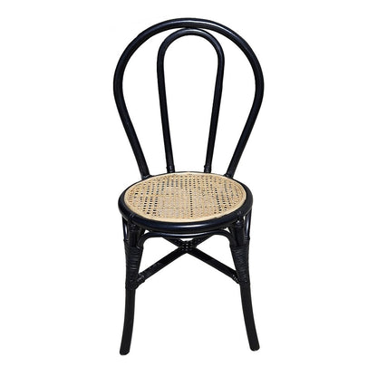 Rattan Dining Chair (Set of 2) - Black Multi