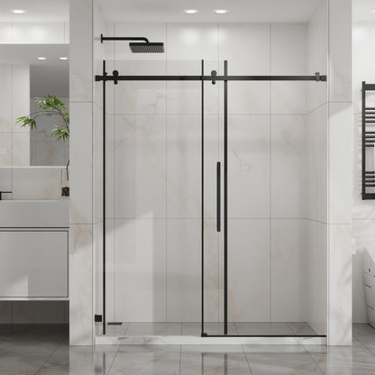 Frameless Tub Sliding Shower Door With Easy Clean Coating