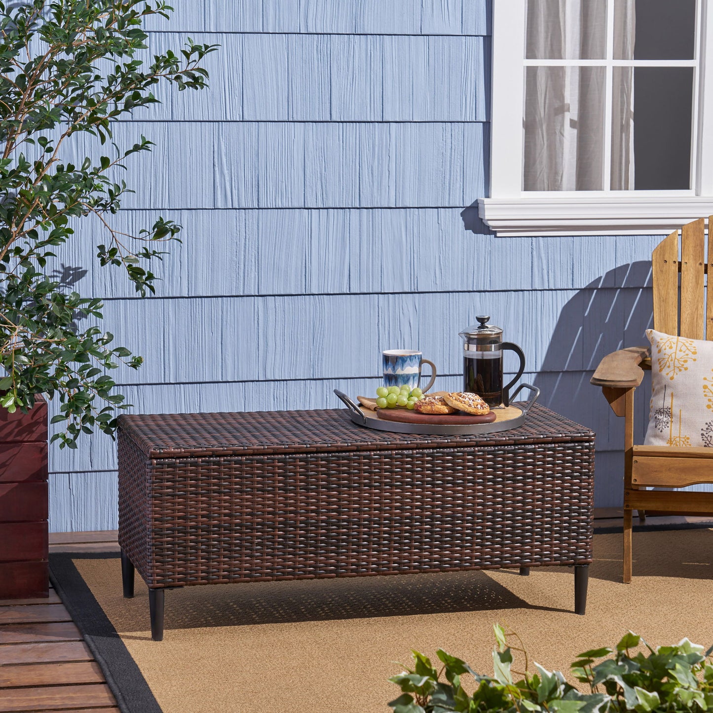 Rupert - Storage Unit Resin Wicker Outdoor