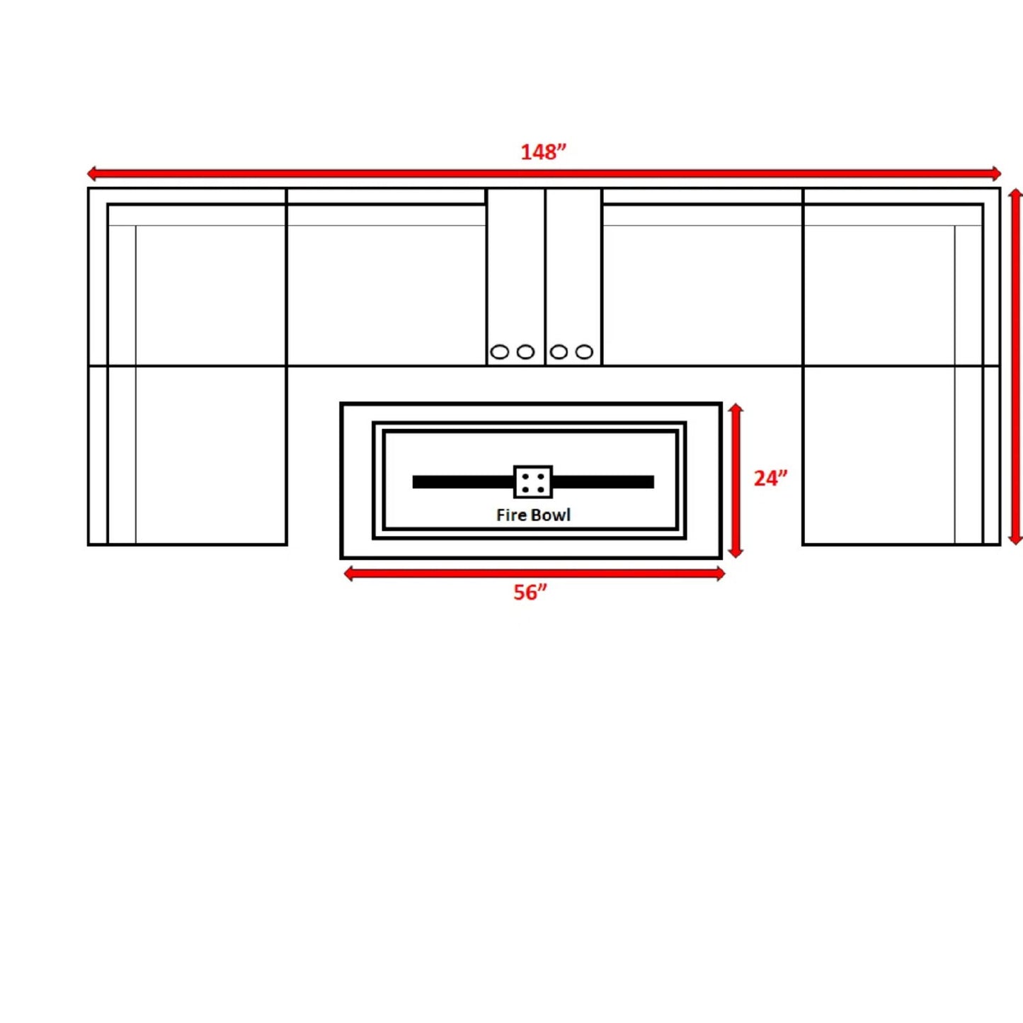 Outdoor Elegance Conversation Set With Fire Pit