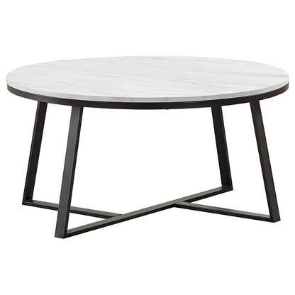Donovan - Coffee Table With Round Top - White