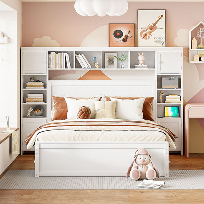 Bed With All In One Cabinet, Shelf And Sockets