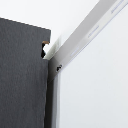 Astro Series - Metal Wall Storage Cabinet With Soft Closing Drawers - Metallic Gray