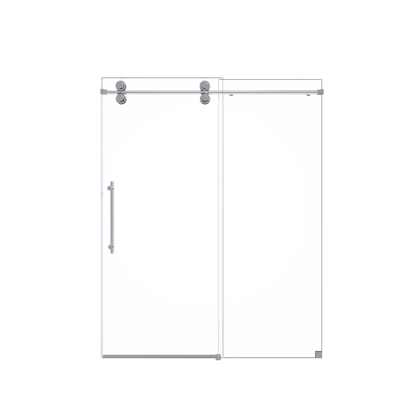 Frameless Single Sliding Shower Door With Clear Tempered Glass