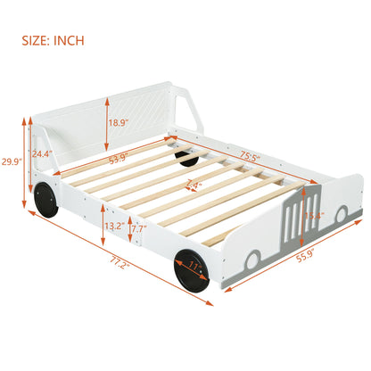 Car Shaped Platform Bed With Wheels