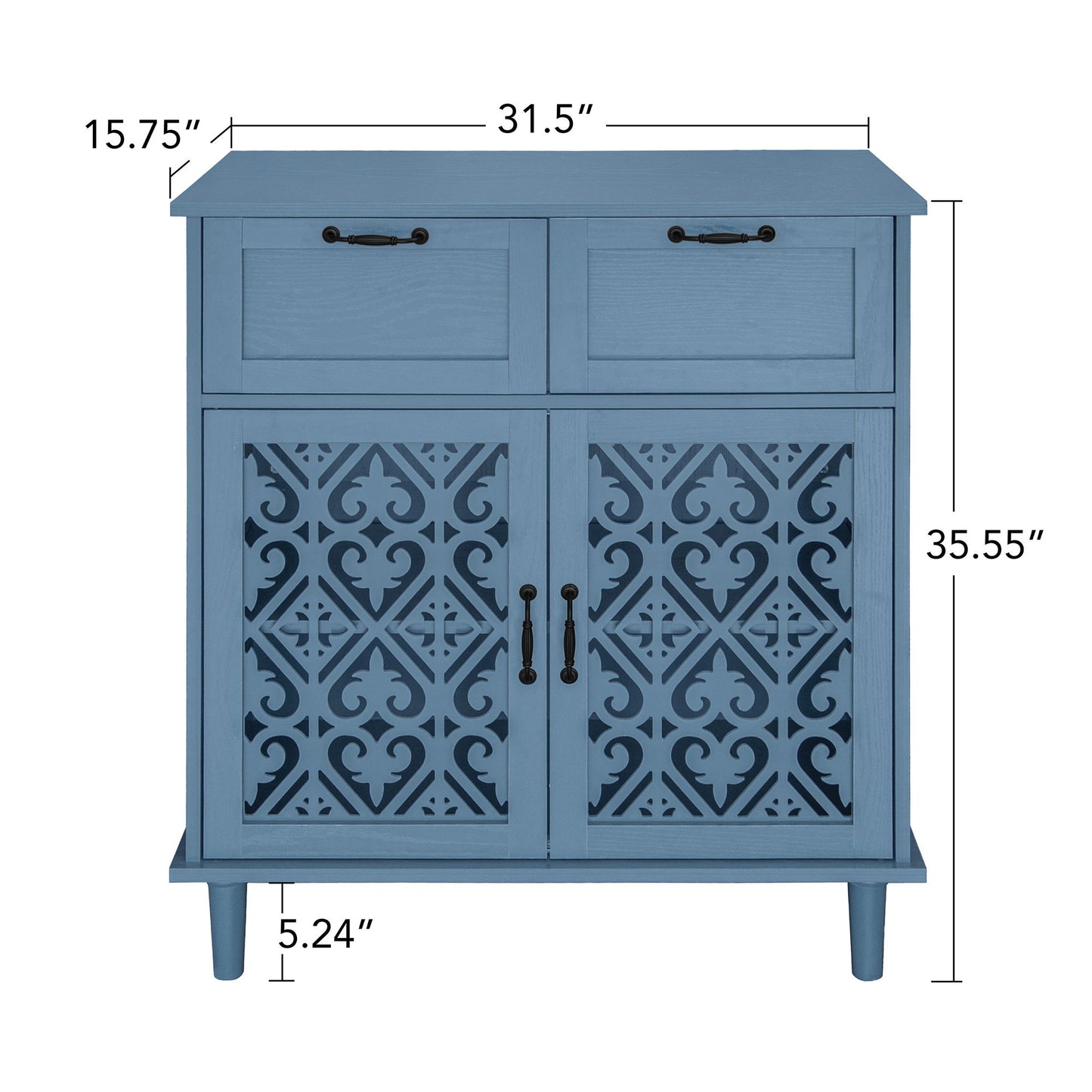 2 Door 2 Drawer Elegant Cabinet