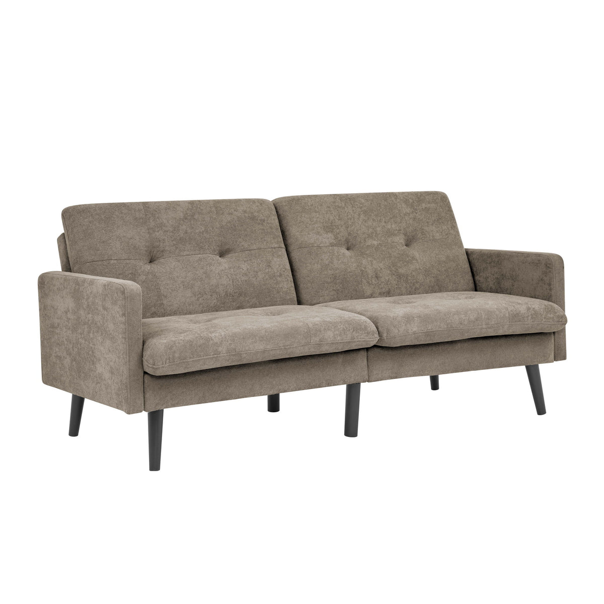 Easy Convert Futon Sofa With Tufted Back And Seat