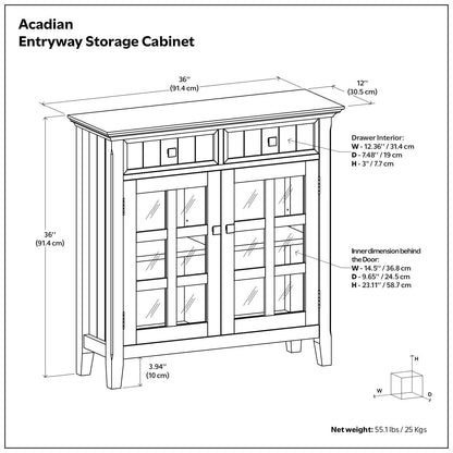 Acadian - Entryway Storage Cabinet - Brunette Brown