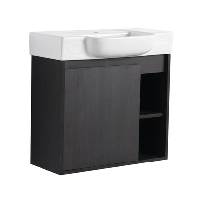 Wall Mounted Bathroom Vanity With Sink, Soft Close Door