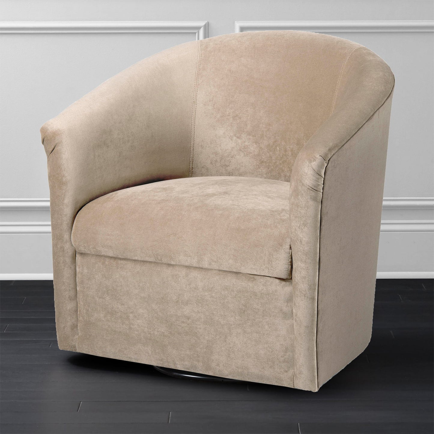 Eden - Swivel Chair With Microfiber Upholstery And Hardwood Frame