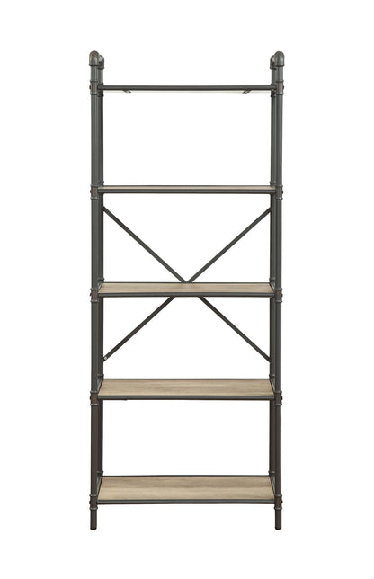 Itzel - Bookshelf - Antique Oak / Sandy Gray