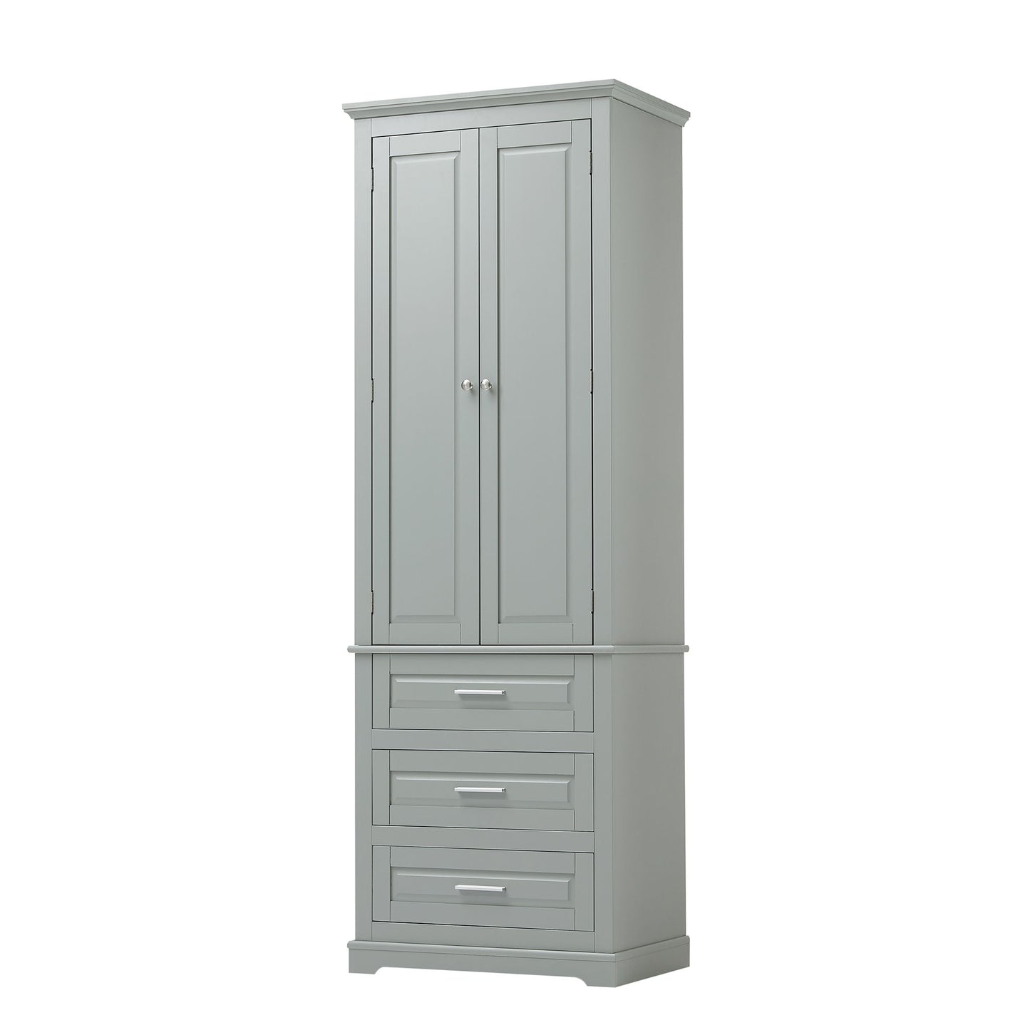 Tall Storage Cabinet With 3 Drawers For Bathroom