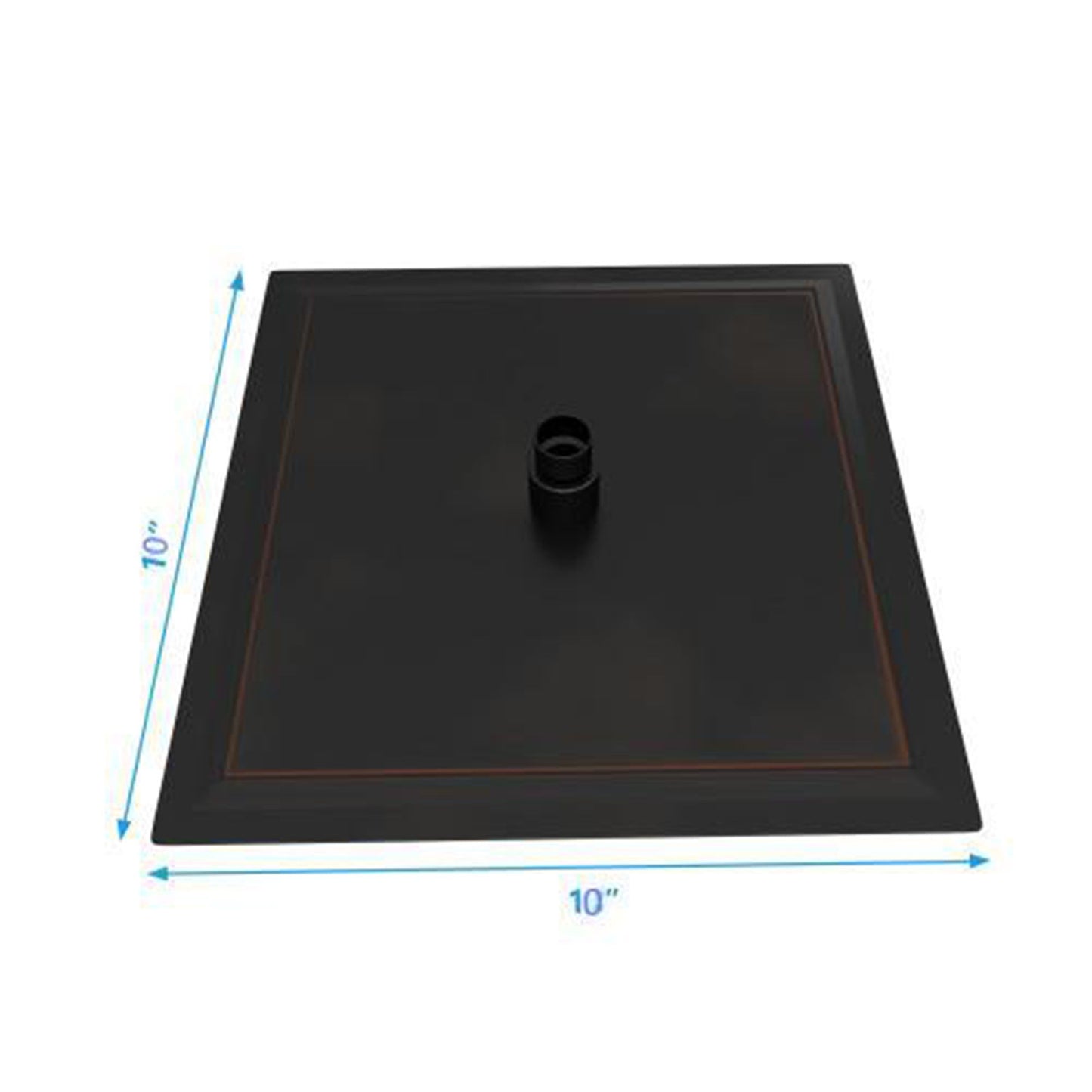 10" Square Rainfall Shower Head With Silicone Nozzle - Oil-Rubbed Bronze