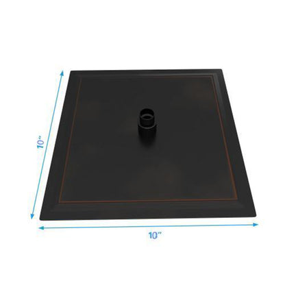 10" Square Rainfall Shower Head With Silicone Nozzle - Oil-Rubbed Bronze