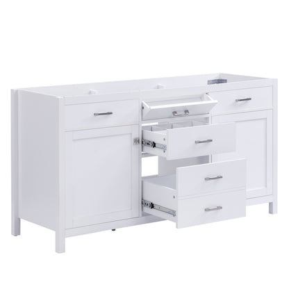 Bathroom Vanity Cabinet Only With Soft Closing Doors & Drawers, Adjustable Shelves - White