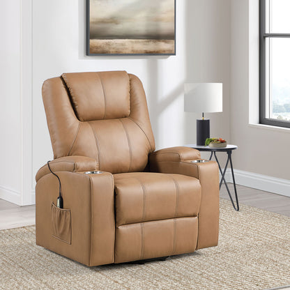 Macklin - Power Lift Massage Recliner With Heat And Dual Cupholders