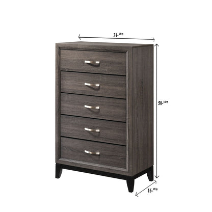 Contemporary 5 Drawer Tall Chest