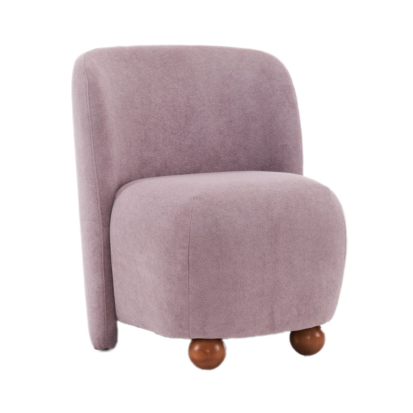Modern Low Back Accent Upholstered Armless Living Room Chairs, Round Feet