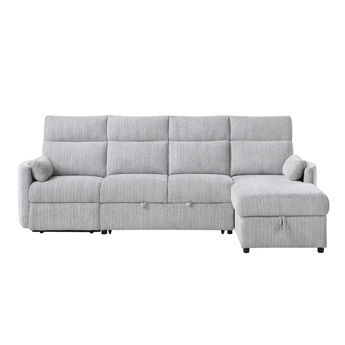 Sleeper Sofa With Storage Chaise - Gray