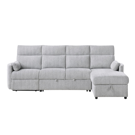 Sleeper Sofa With Storage Chaise - Gray