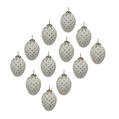 Glass Decorative Hanging Ball Christmas Tree Ornaments (Set of 12)