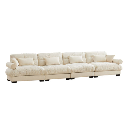 Super Comfort Oversized Modular Velvet Sectional Sofa, Deep Seat Convertible L Shaped Couch