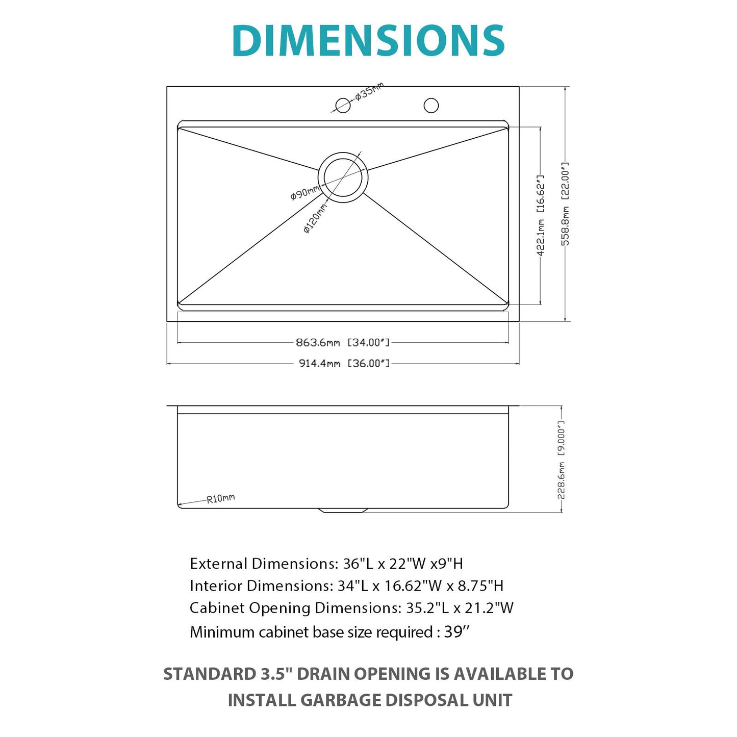 Drop In Workstation Sink Topmount Single Bowl With Pull Out Faucet And Soap Dispenser - Gunmetal Black