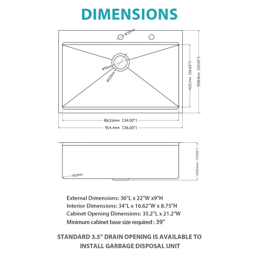 Drop In Workstation Sink Topmount Single Bowl With Pull Out Faucet And Soap Dispenser - Gunmetal Black