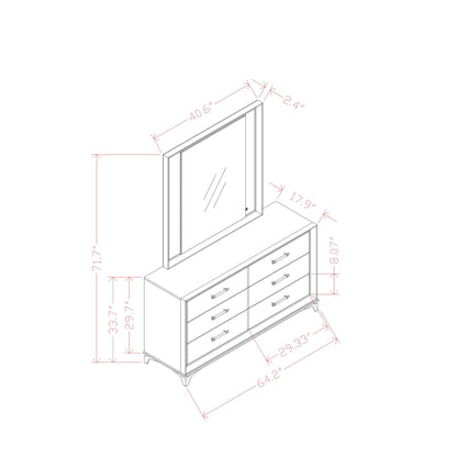 Star - Mirror With Built In LED And Frame - White
