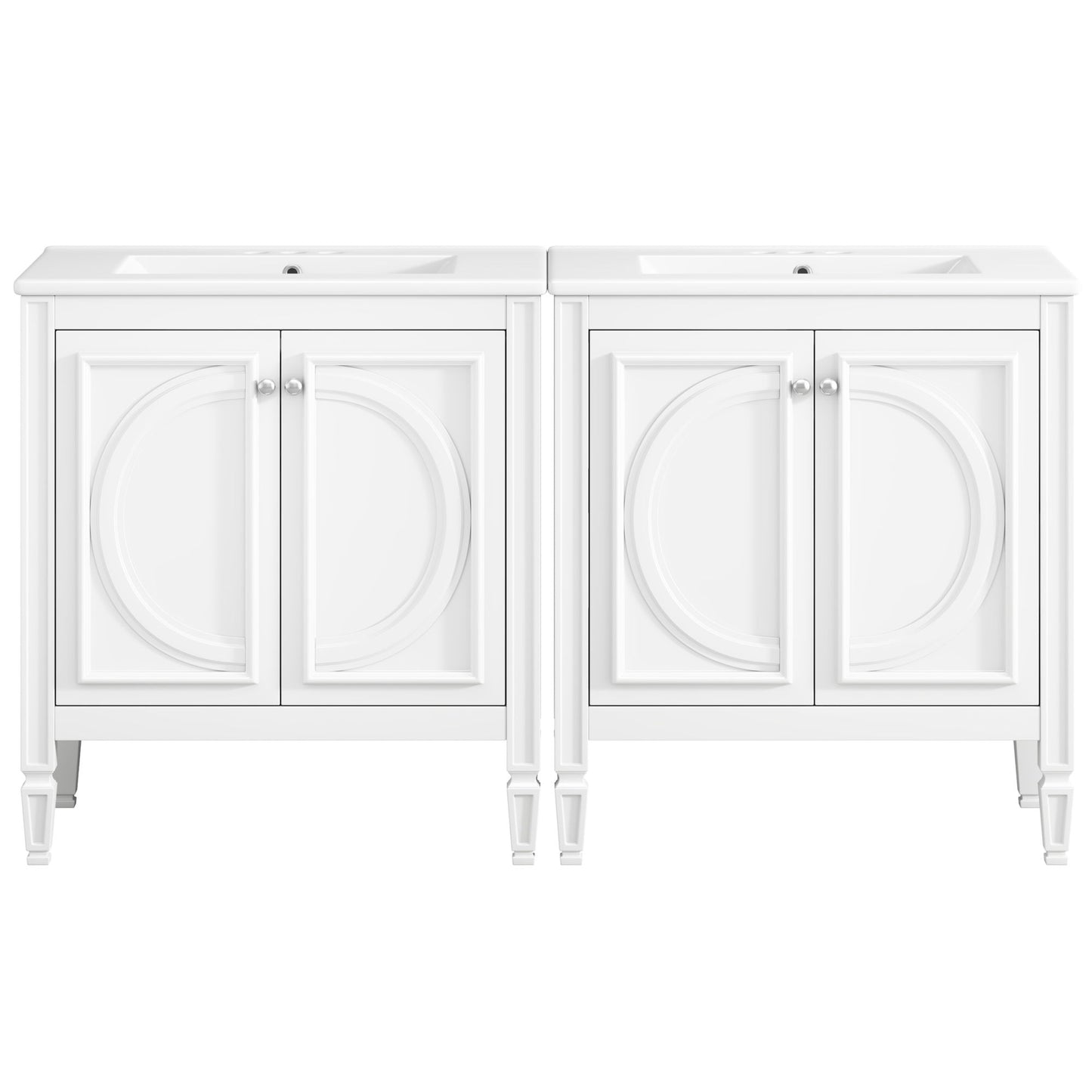 Bathroom Vanity With Sink With 2 Doors And Adjustable Shelf