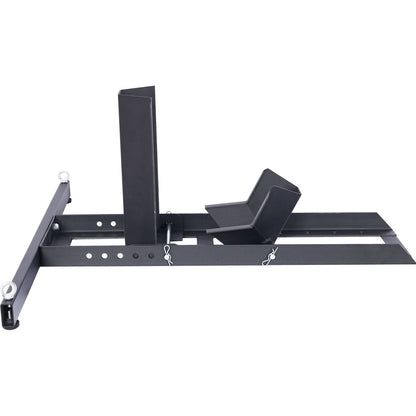 Heavy Duty Adjustable Motorcycle Stand / Wheel Chock 1800 Lb Capacity - Black