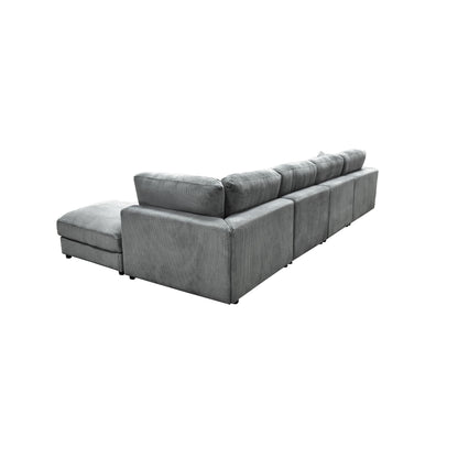 Upholstered Modular Sectional & Custom Configuration And Toss Pillows