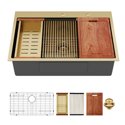 Drop In Kitchen Sink Stainless Steel 16 Gauge