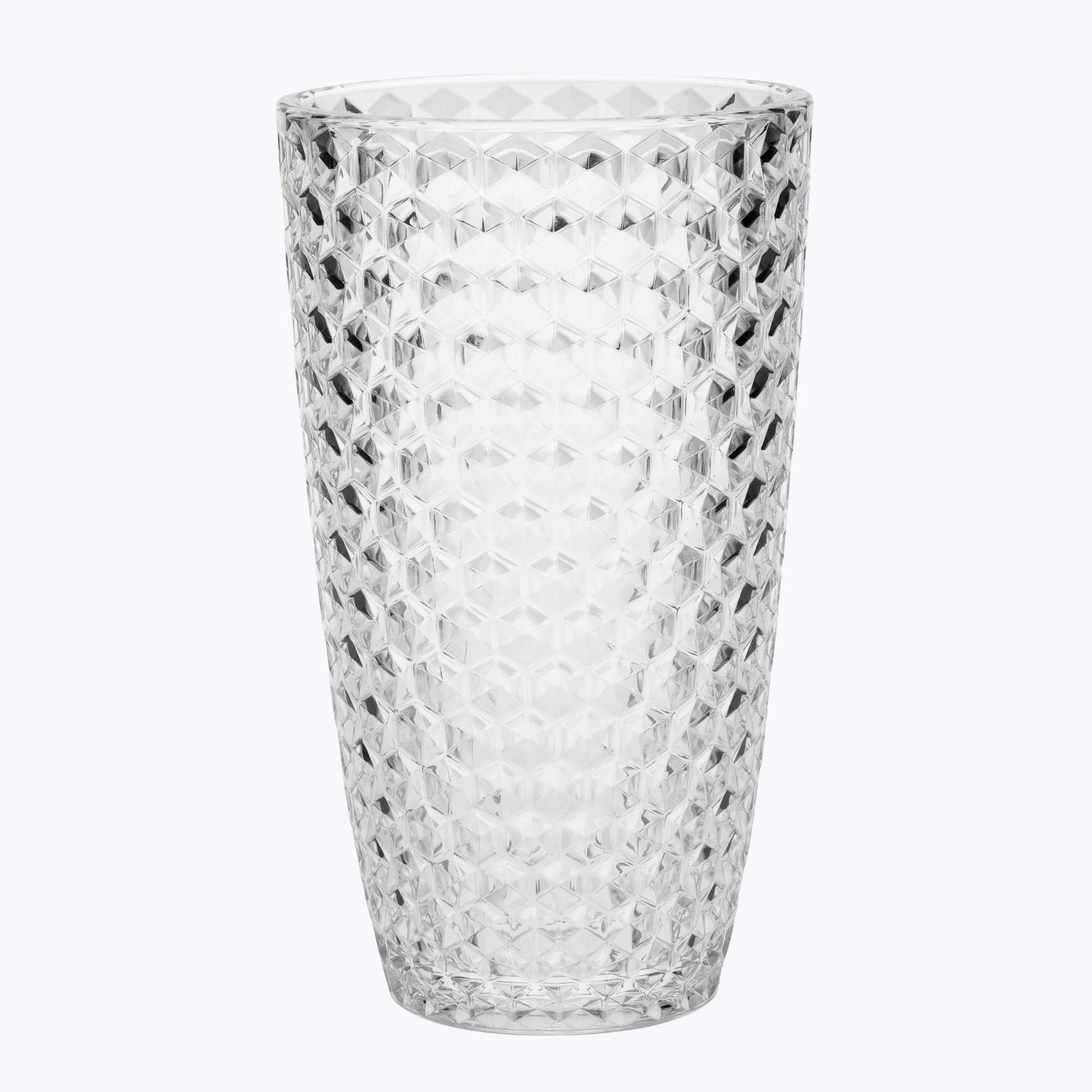 Leading Ware Diamond Cut Acrylic Drinking Glasses (Set of 4)