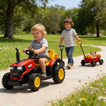Kids Electric Ride On Tractor With Trailer