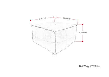 Sheffield - Handcrafted Square Pouf