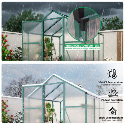 Polycarbonate Walk-In house, Raised Base For Outdoor In All Season