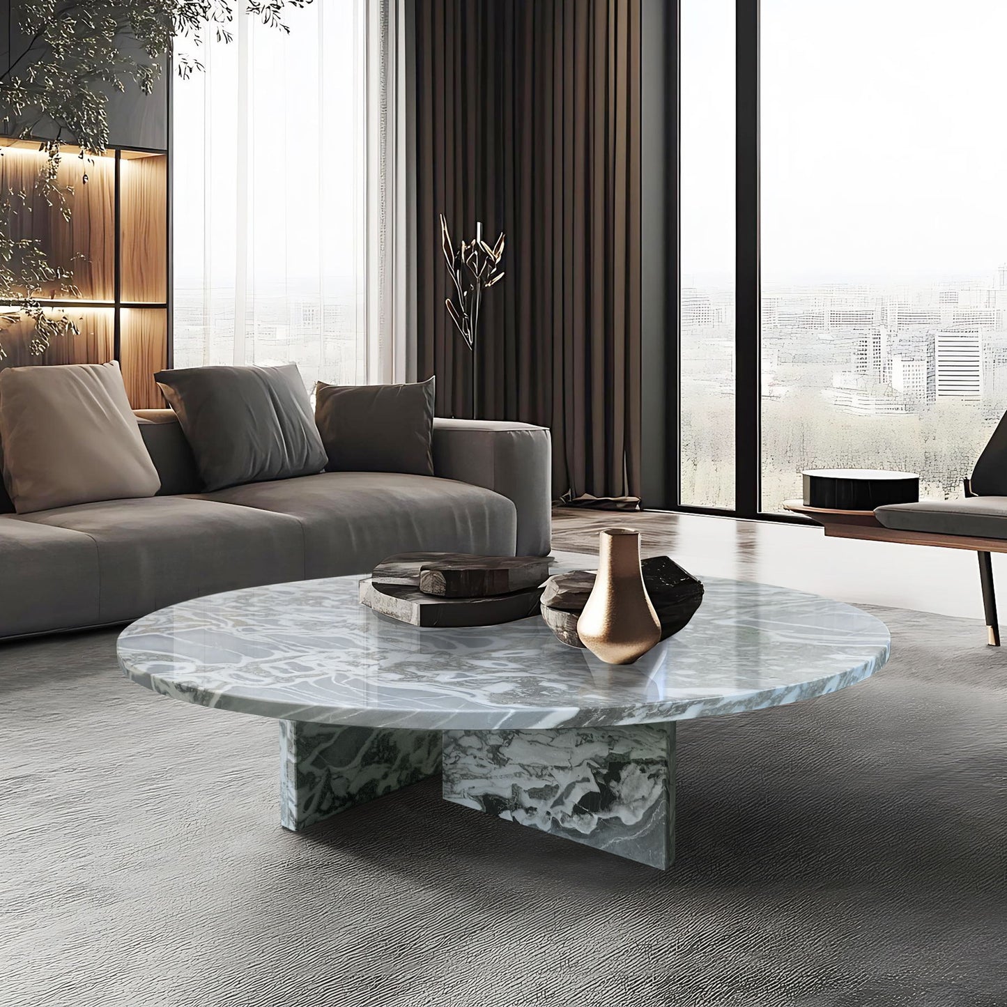 Luxury Coffee Table With Unique Veining, Unique Stone Design