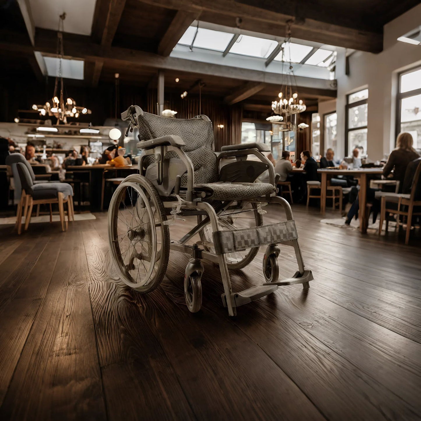 Premium Lightweight Foldable Transport Wheelchair For Adults