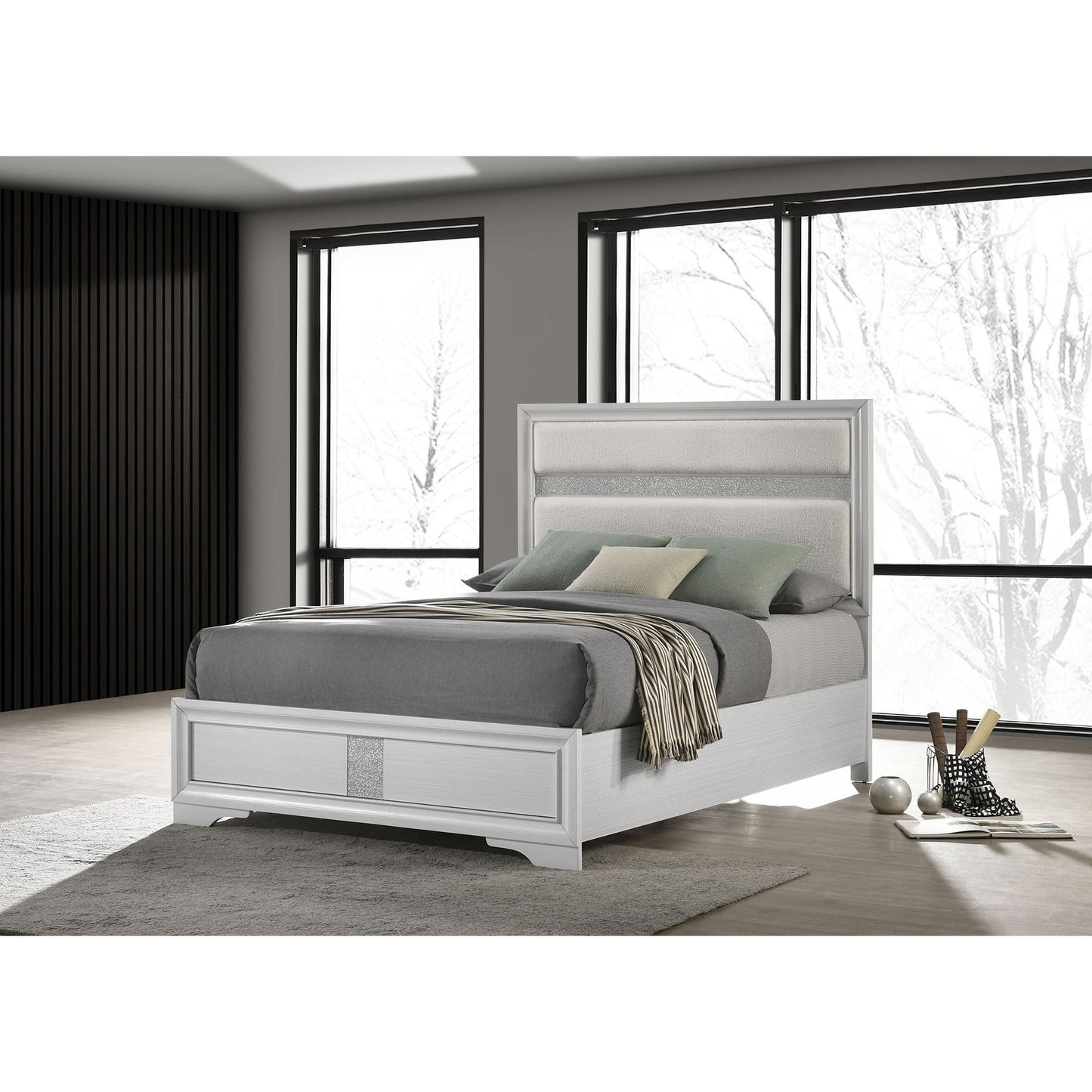 Annie - Full Panel Bed - White