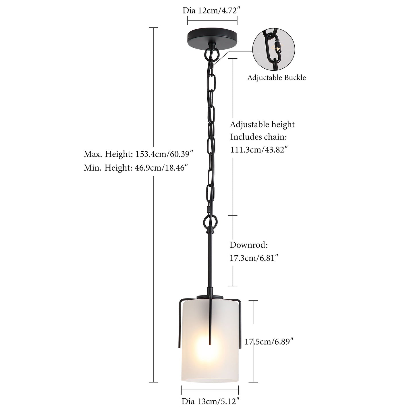 Adjustable Cylindrical Pendant Light