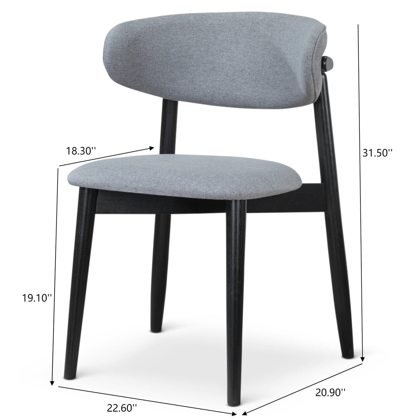Korbin - Dining Chair (Set of 2) - Gray / Light Gray