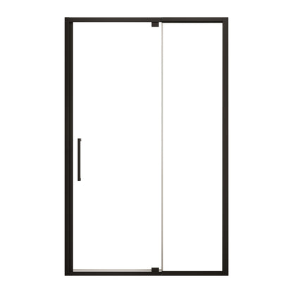 Adjustable Shower Door With Clear SGCC Tempered Glass And Aluminium Alloy Frame - Matte Black