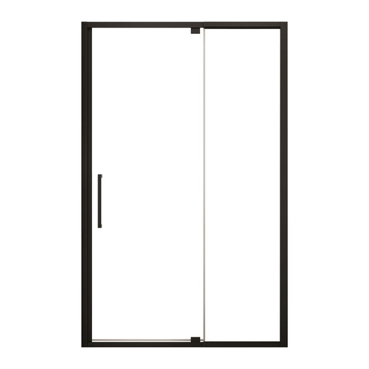 Adjustable Shower Door With Clear SGCC Tempered Glass And Aluminium Alloy Frame - Matte Black