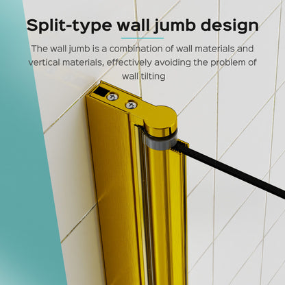 Frameless Shower Doors For Bathtub, 1 / 4" Tempered Glass