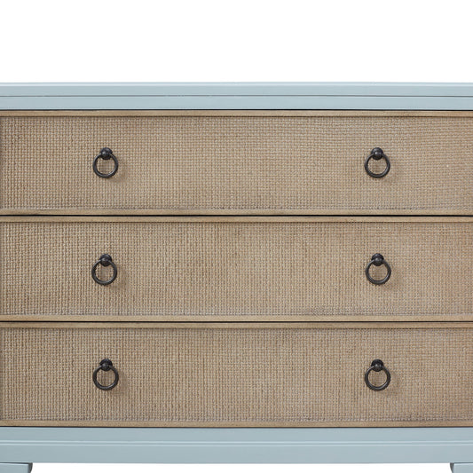 3 Drawers Hall Chest With Cane Fronts