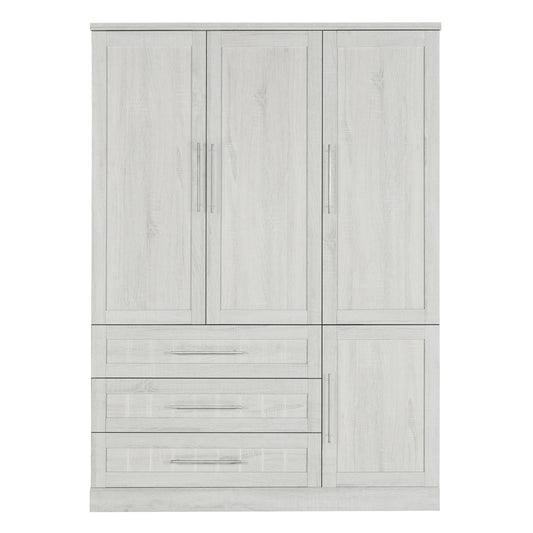 4 Door Wardrobe Armoire With 3 Drawers